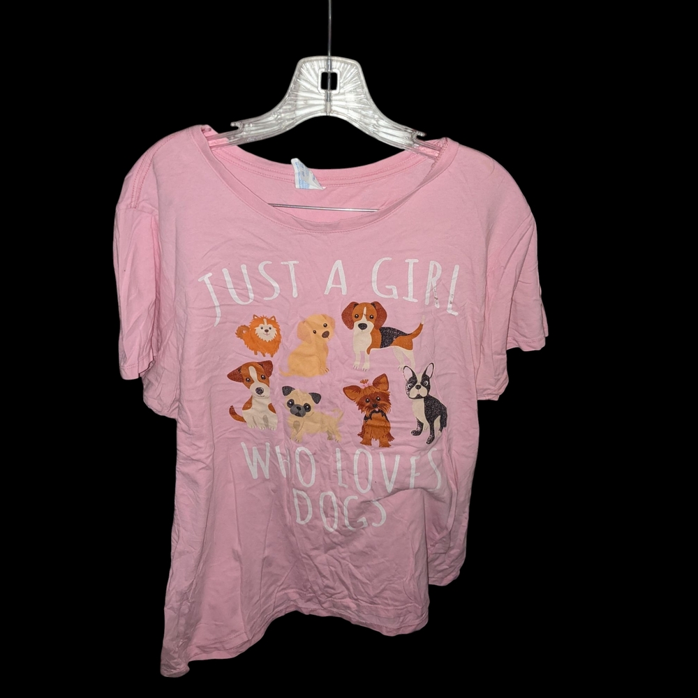 Port & Company Pink Dog Lover T-Shirt Size XXL